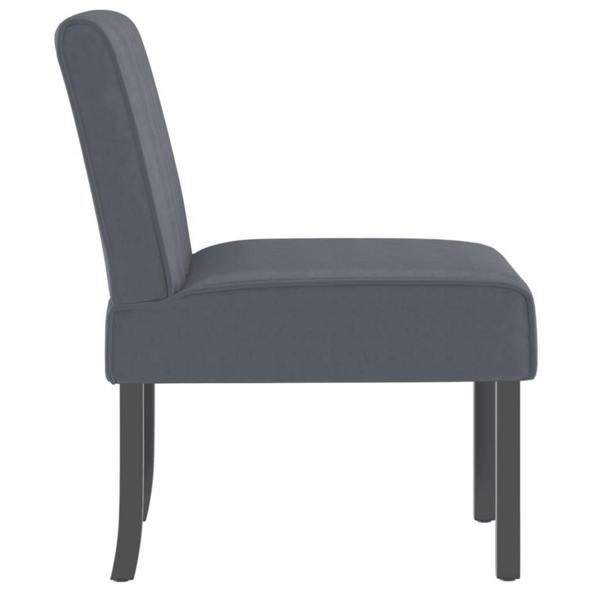 VIDAXL Fauteuil sans accoudoirs gris fonce velours