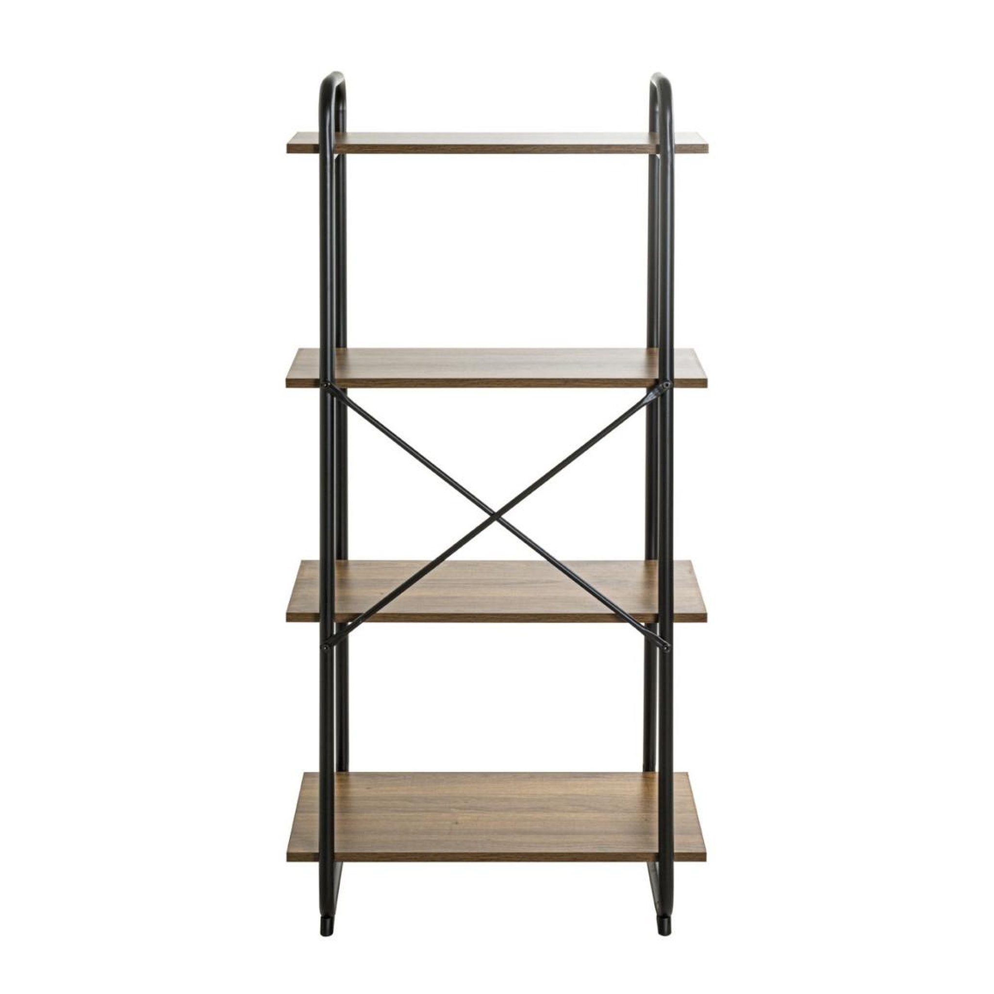 Voir la diapositive 3 : Paris Prix Étagère 4 Niveaux  Slovako  128cm Noir & Chêne