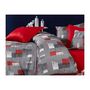 Voir la diapositive 4 : GENERIQUE Parure de lit - 1 housse de couette 220 x 240 cm + 2 taies d'oreiller 60 x 60 cm - 100 % polyester microsatin - Gris