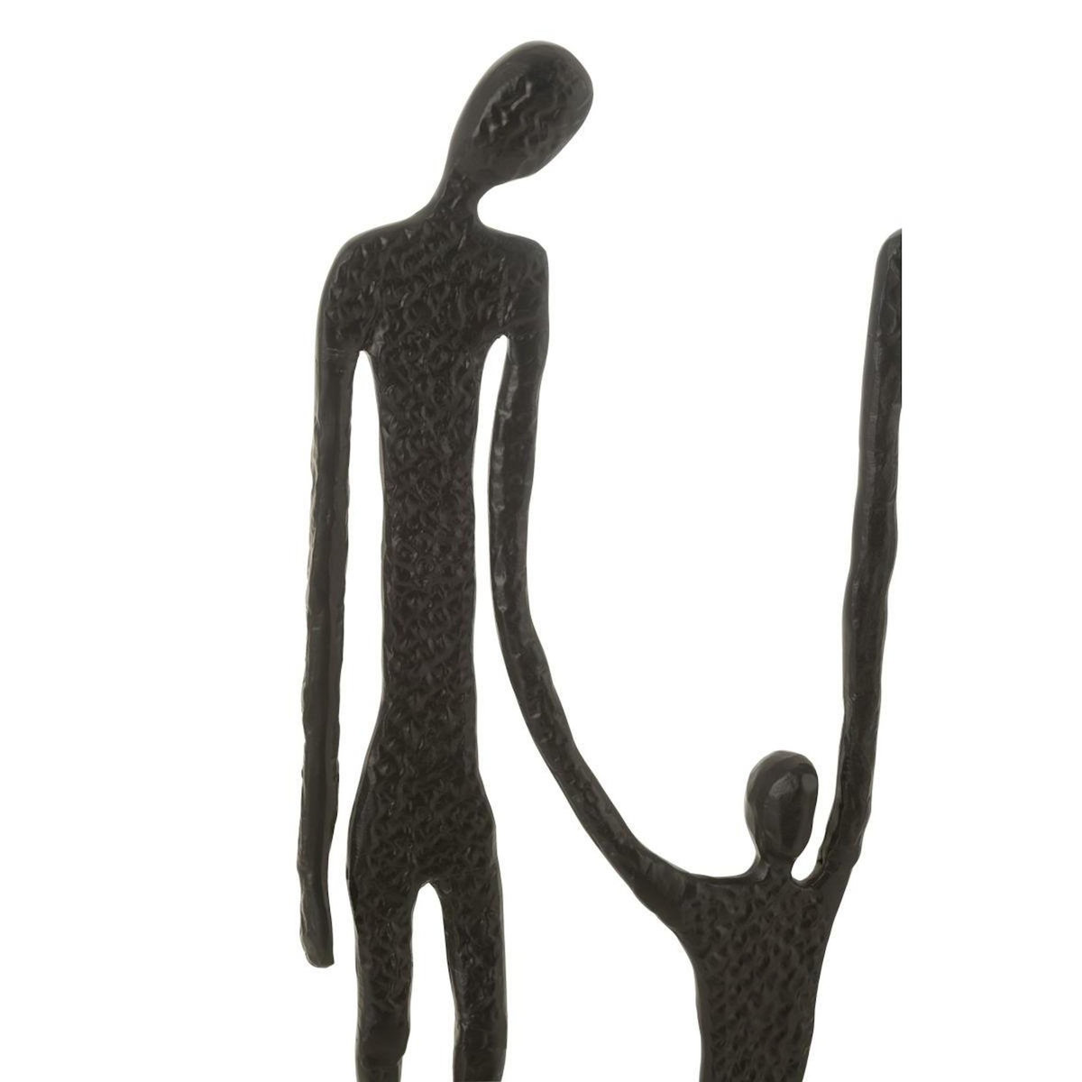 Paris Prix Statue Famille en Métal  Ensemble  122cm Noir