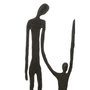 Voir la diapositive 3 : Paris Prix Statue Famille en Métal  Ensemble  122cm Noir