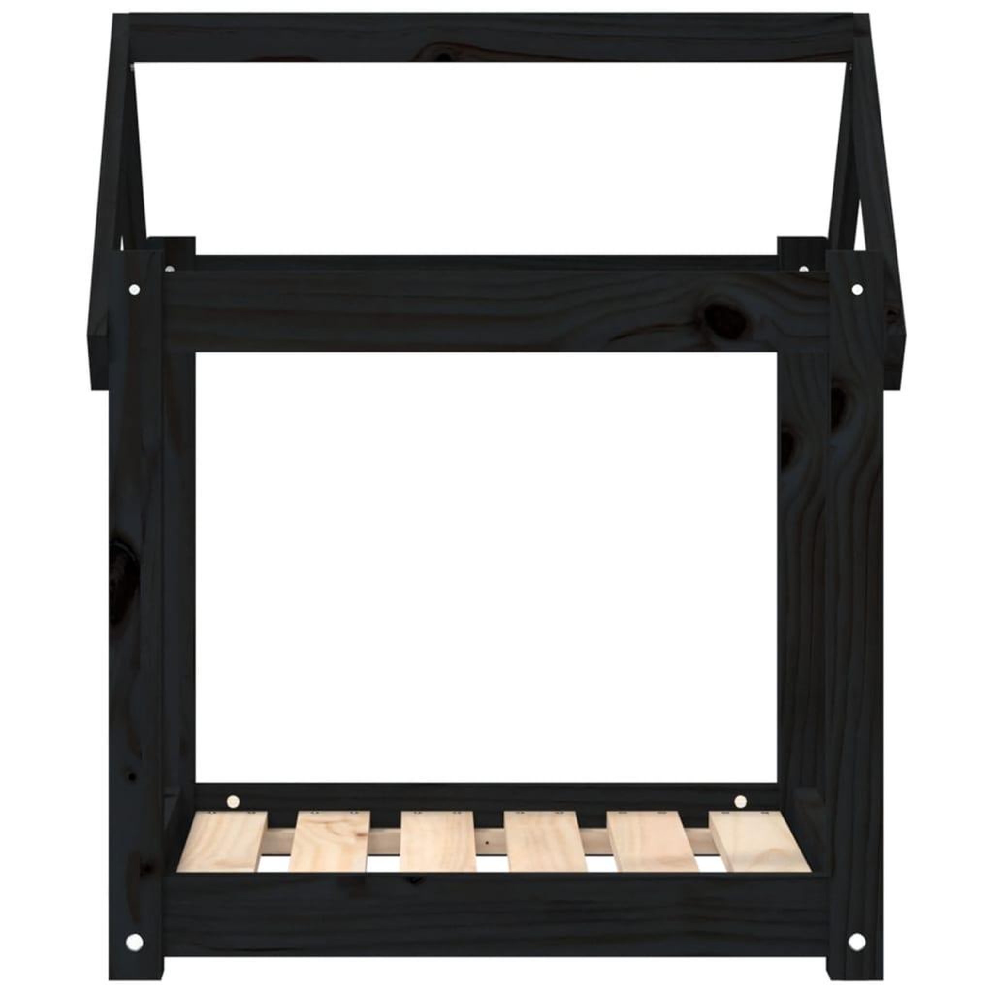 Voir la diapositive 5 : VIDAXL Lit pour chien Noir 61x50x70 cm Bois de pin solide