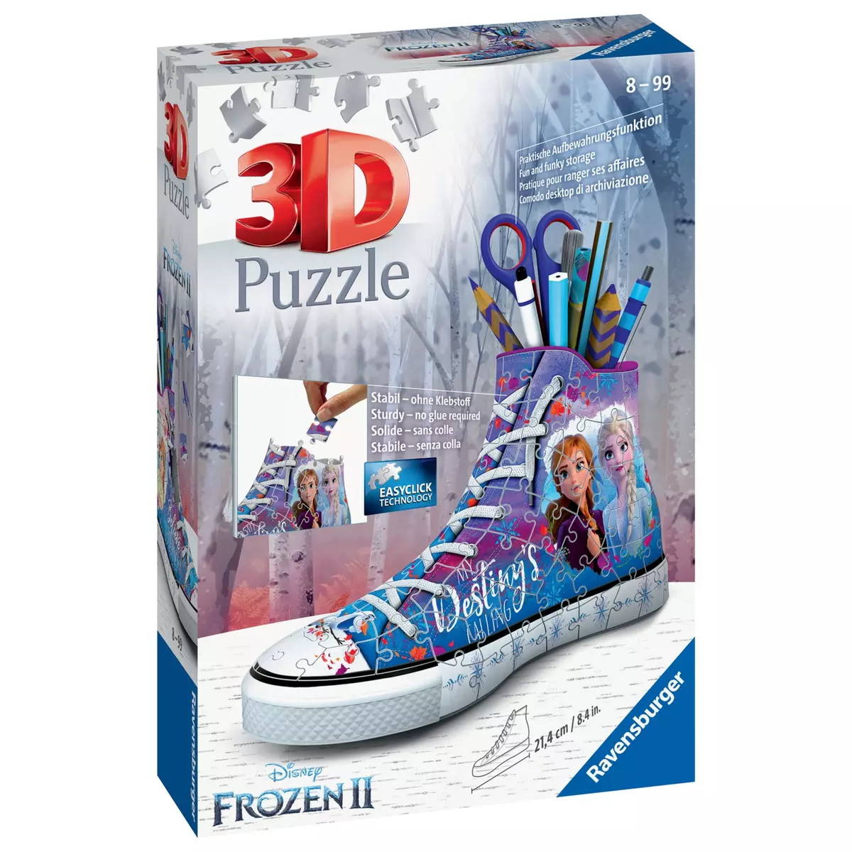 RAVENSBURGER Puzzle 3D Sneaker Disney La Reine des Neiges 2 - 108 pièces