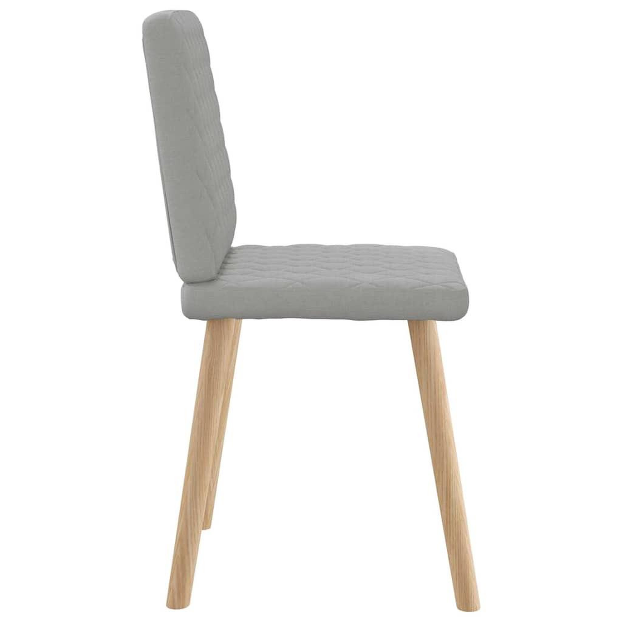 Voir la diapositive 5 : VIDAXL Chaises a manger lot de 2 gris nuage tissu