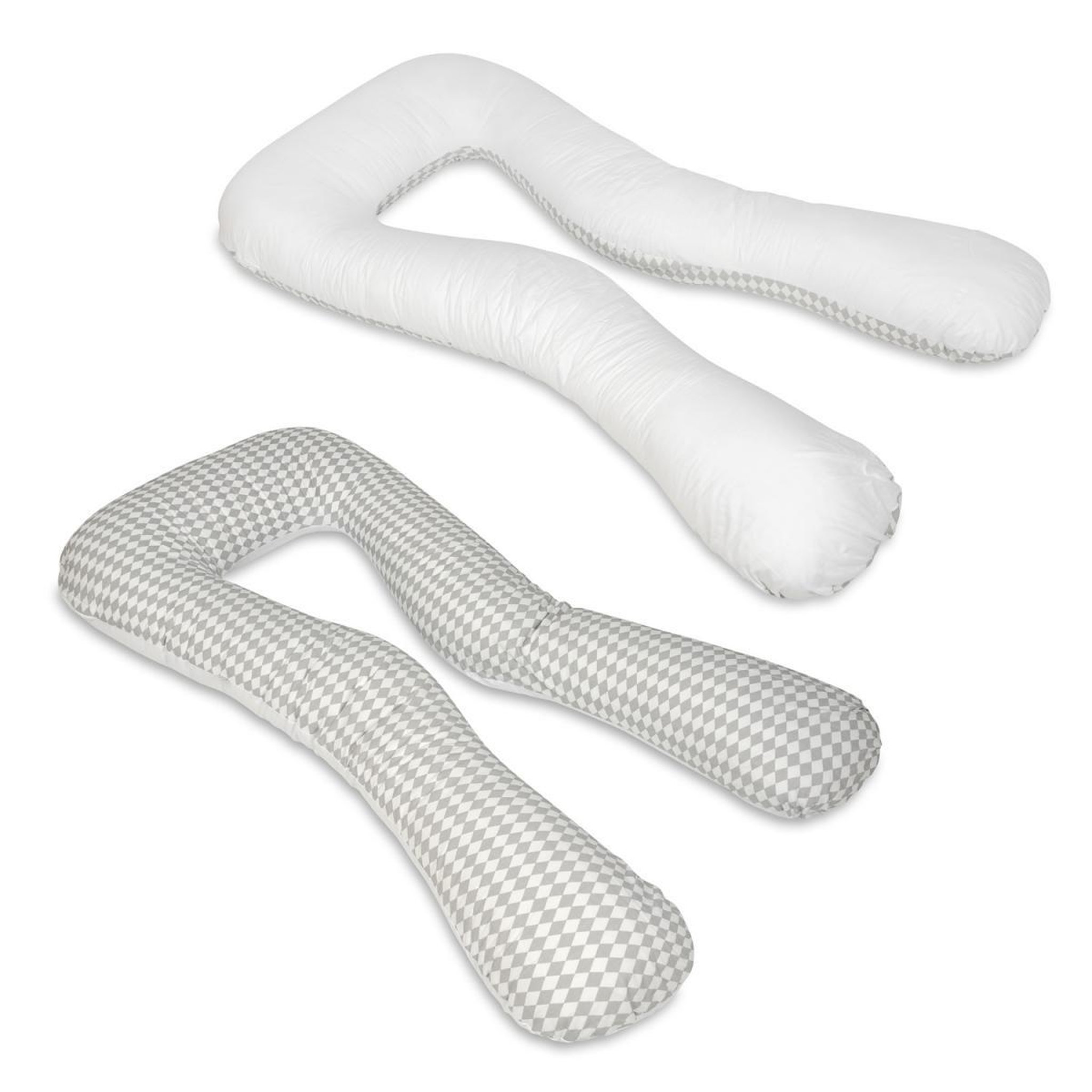 VELINDA coussin à usages multiples Losanges gris et blancs – blanc