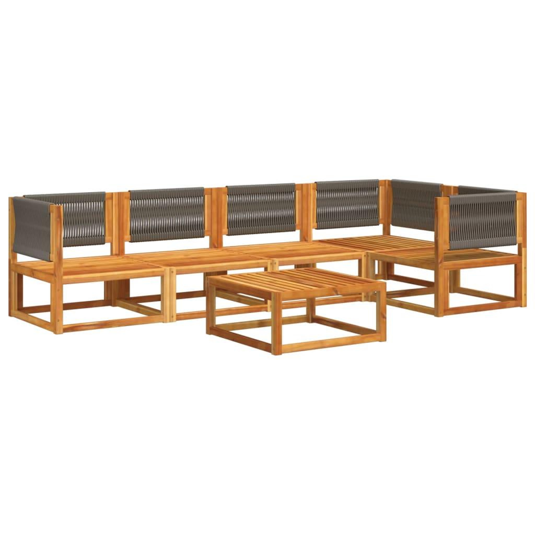 Voir la diapositive 3 : VIDAXL Salon de jardin avec coussins 6 pcs bois d'acacia solide