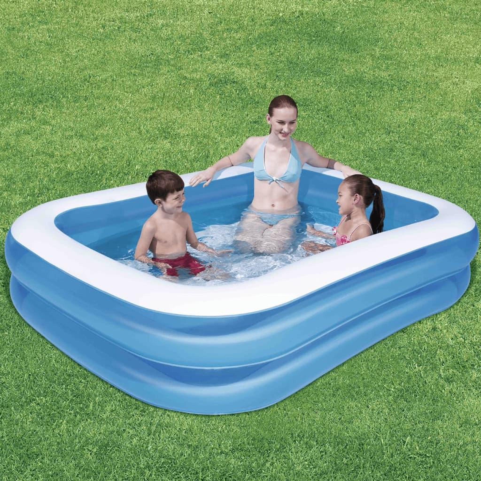Voir la diapositive 2 : BESTWAY Bestway Piscine rectangulaire 211x132x46 cm Bleu