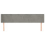 Voir la diapositive 3 : VIDAXL Tete de lit avec oreilles Gris clair 203x16x78/88 cm Velours
