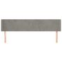 Voir la diapositive 3 : VIDAXL Tete de lit avec oreilles Gris clair 203x16x78/88 cm Velours