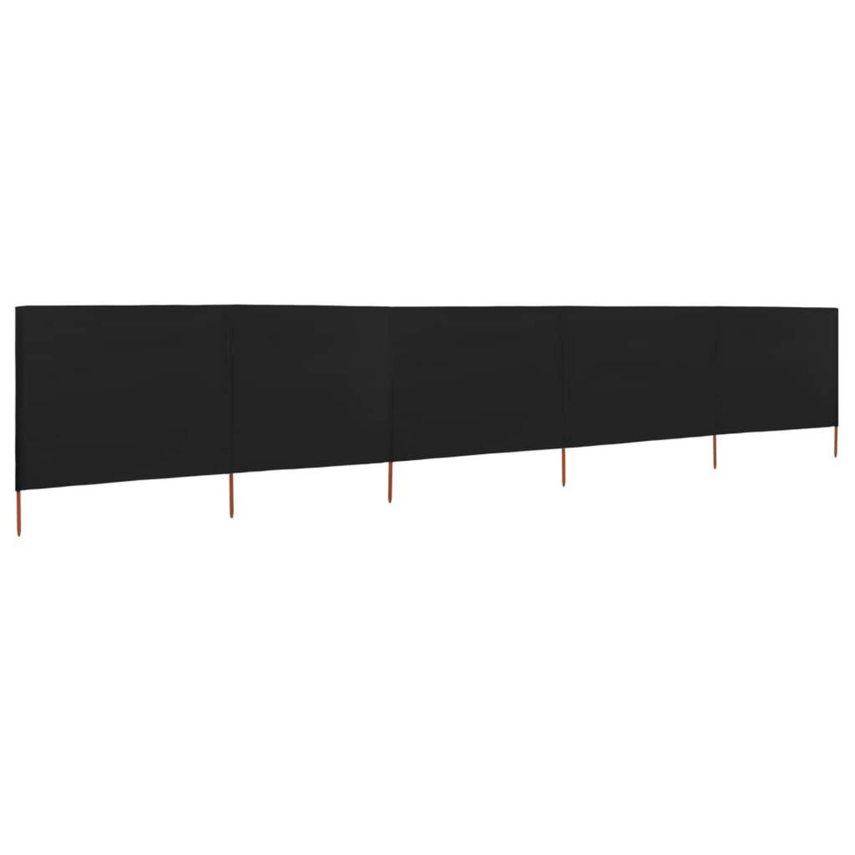 VIDAXL Paravent 5 panneaux Tissu 600 x 120 cm Noir