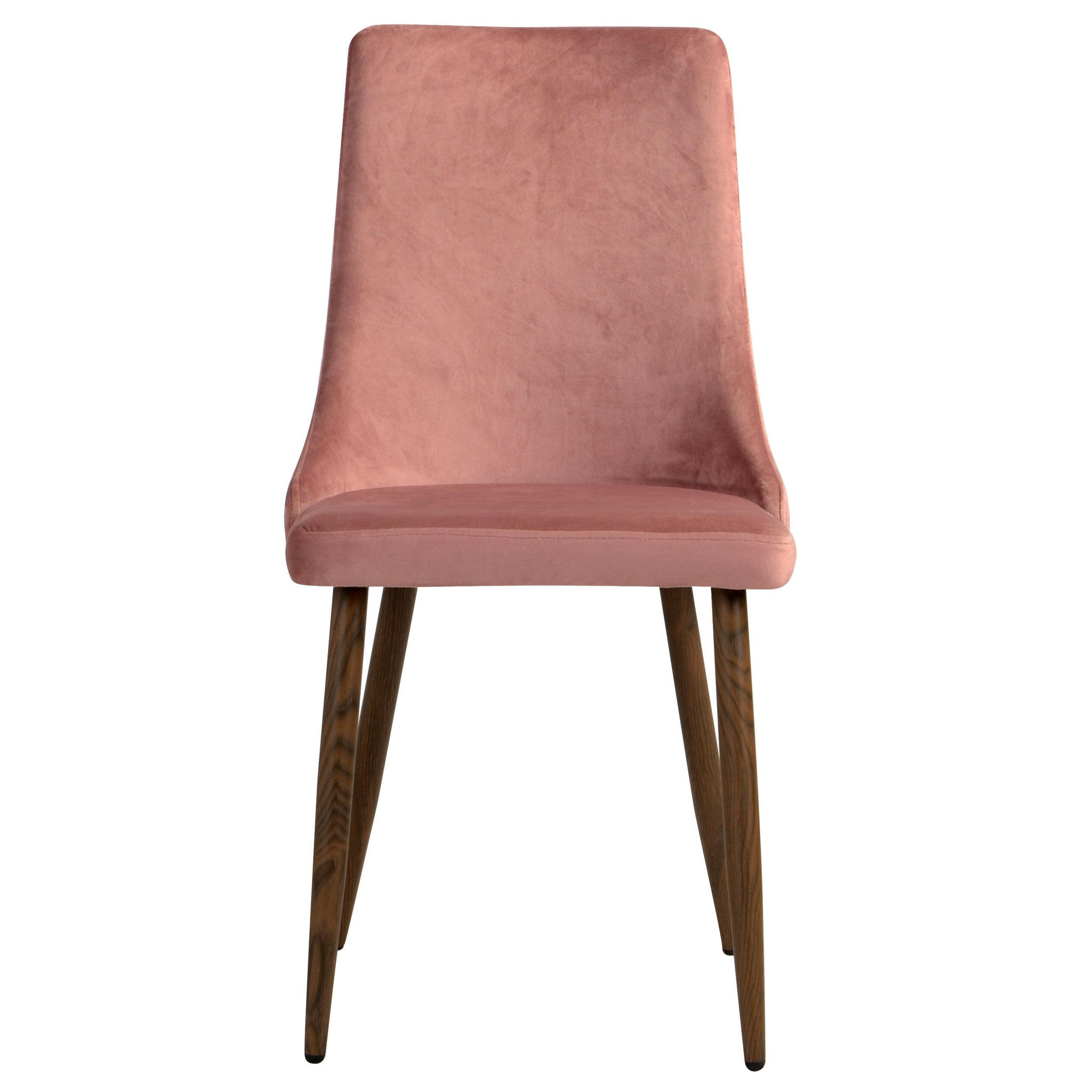 Voir la diapositive 6 : MAISON PAVANE Lot de 2 chaises en velours rose-vinni