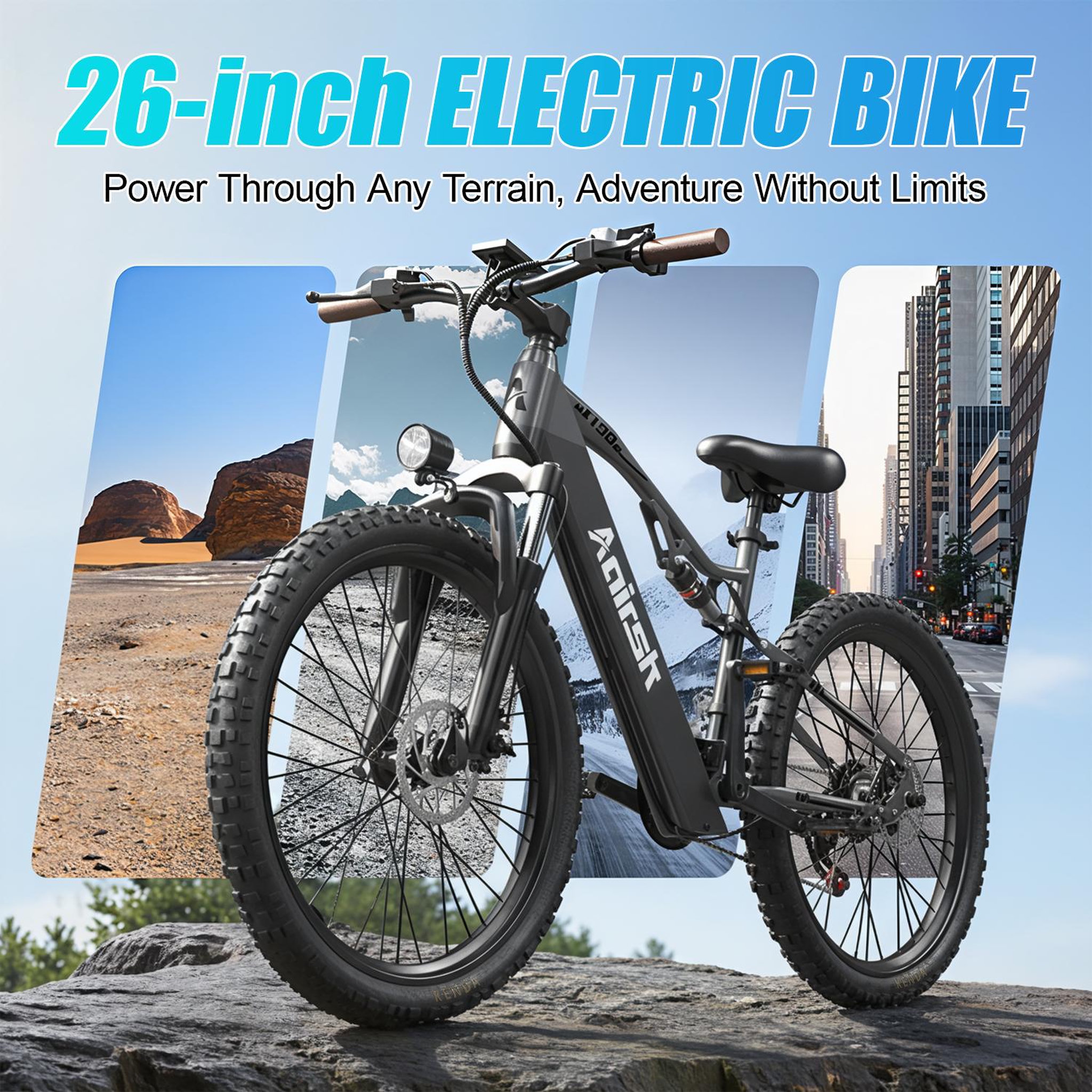 Voir la diapositive 6 : AAIRSK Vélo électrique aairsk xt90, 26 pouces, batterie 48 v 20 ah, nfc, noir