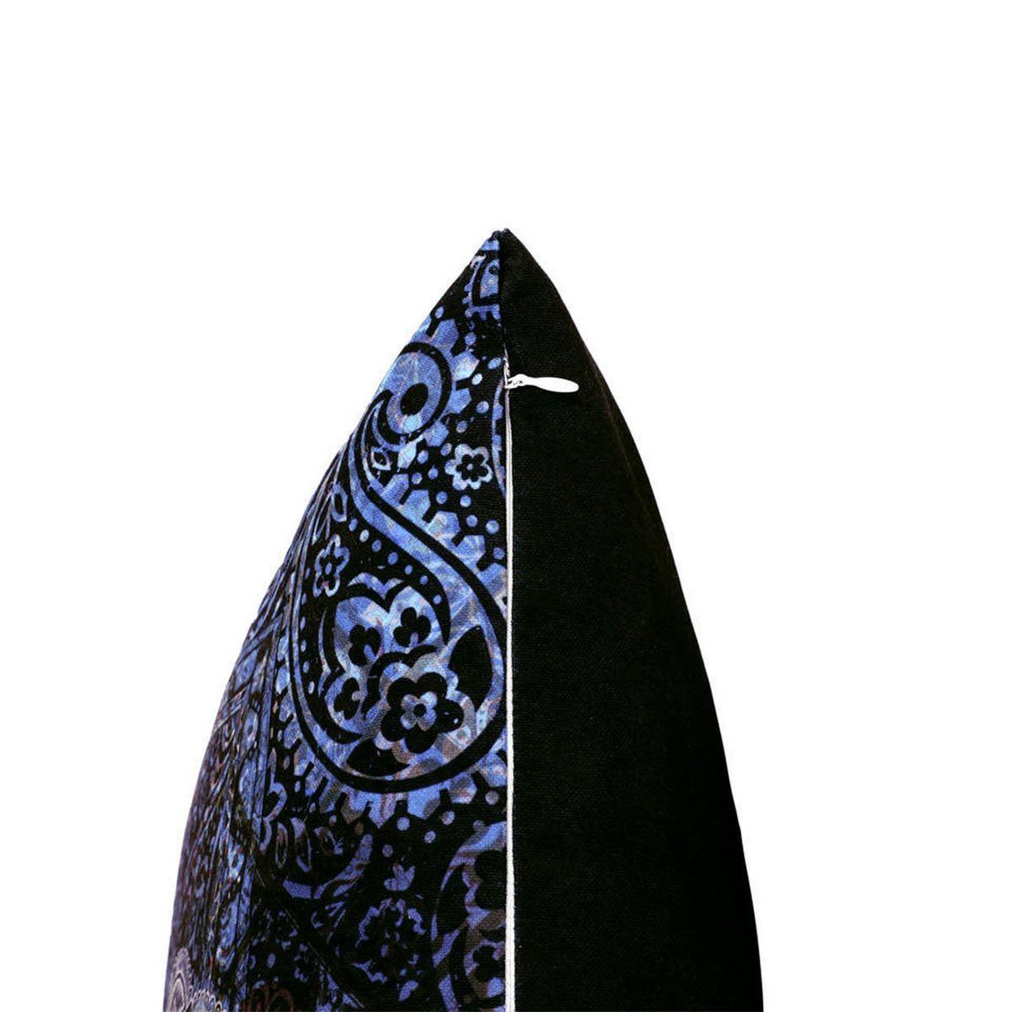 Voir la diapositive 3 : Paris Prix Coussin déco imprimé  medley  45x45cm bleu