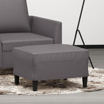 VIDAXL Repose-pied Gris 60x50x41 cm Similicuir