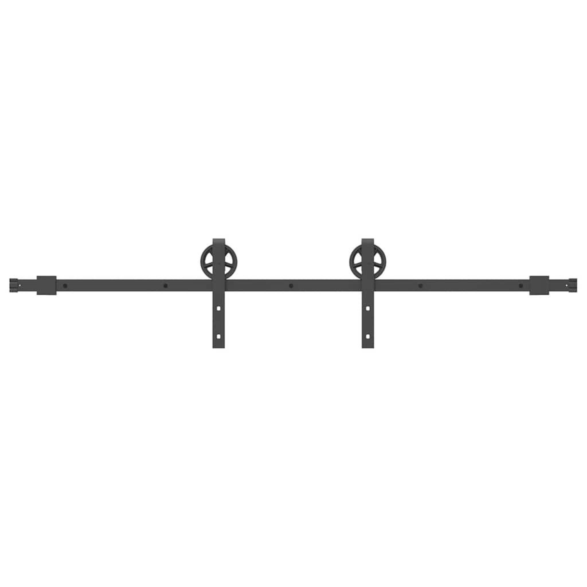 Voir la diapositive 2 : VIDAXL Kit de quincaillerie de porte coulissante 183 cm Acier Noir