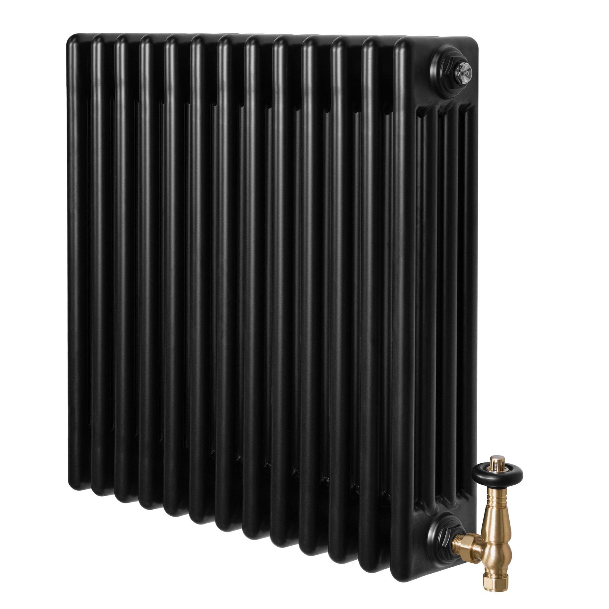 Voir la diapositive 1 : MONSTERSHOP Radiateur traditionnel à 4 colonnes & vannes - 600 x 605 mm