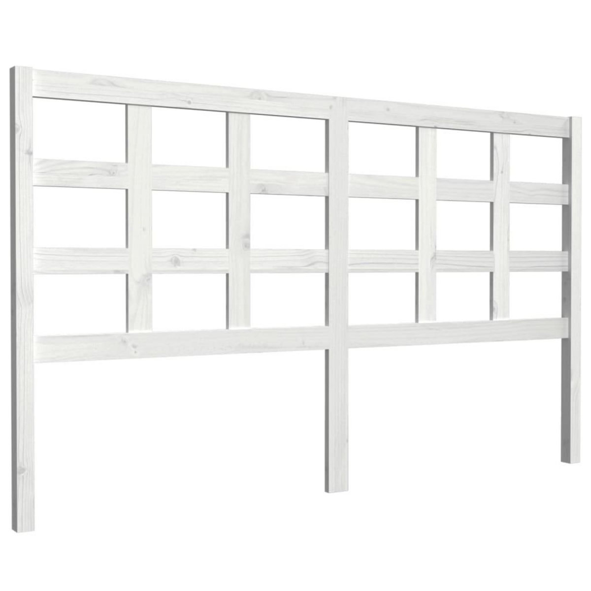 VIDAXL Tete de lit blanc 165,5x4x100 cm bois massif de pin