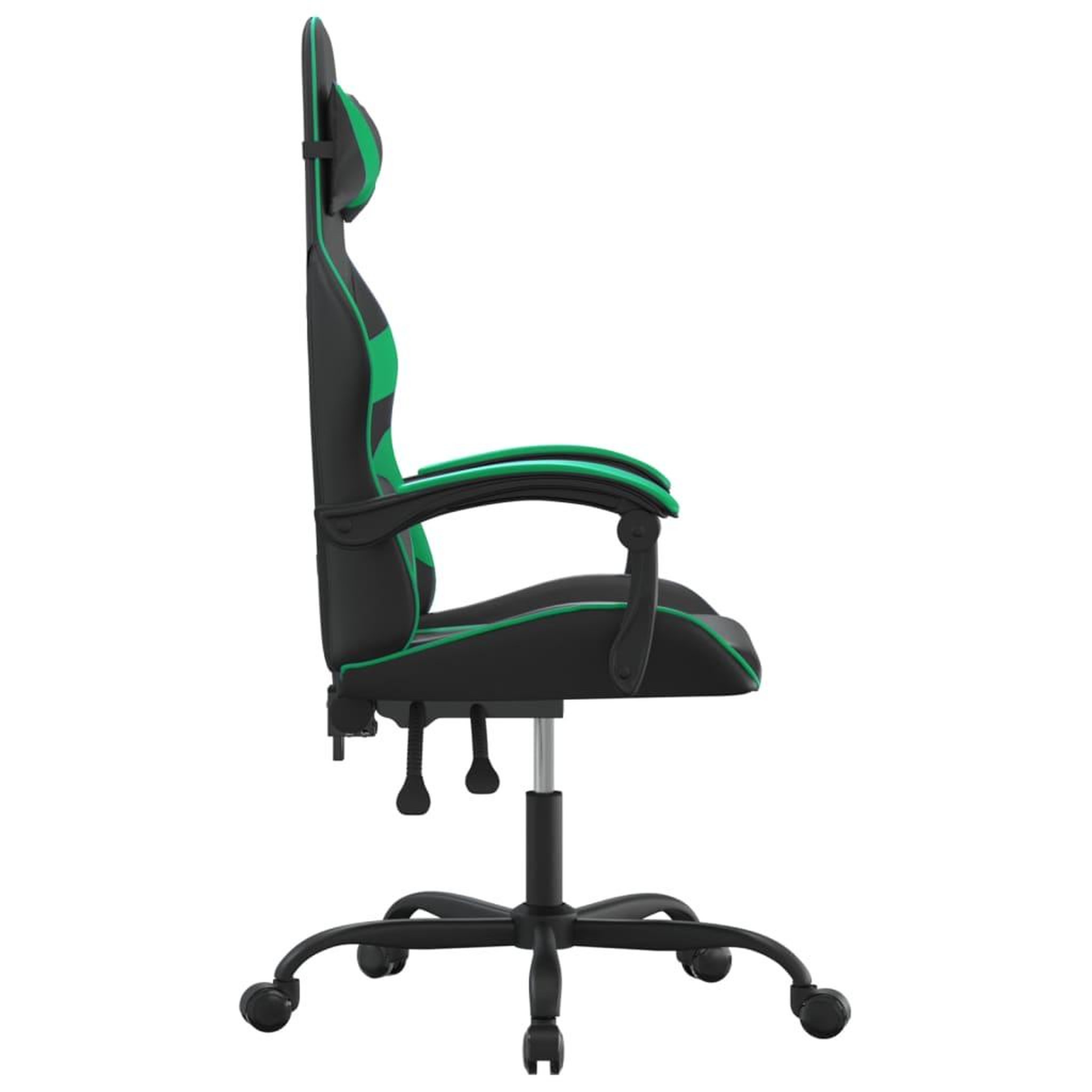 Voir la diapositive 4 : VIDAXL Chaise de jeu Noir et vert Similicuir