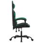 Voir la diapositive 4 : VIDAXL Chaise de jeu Noir et vert Similicuir