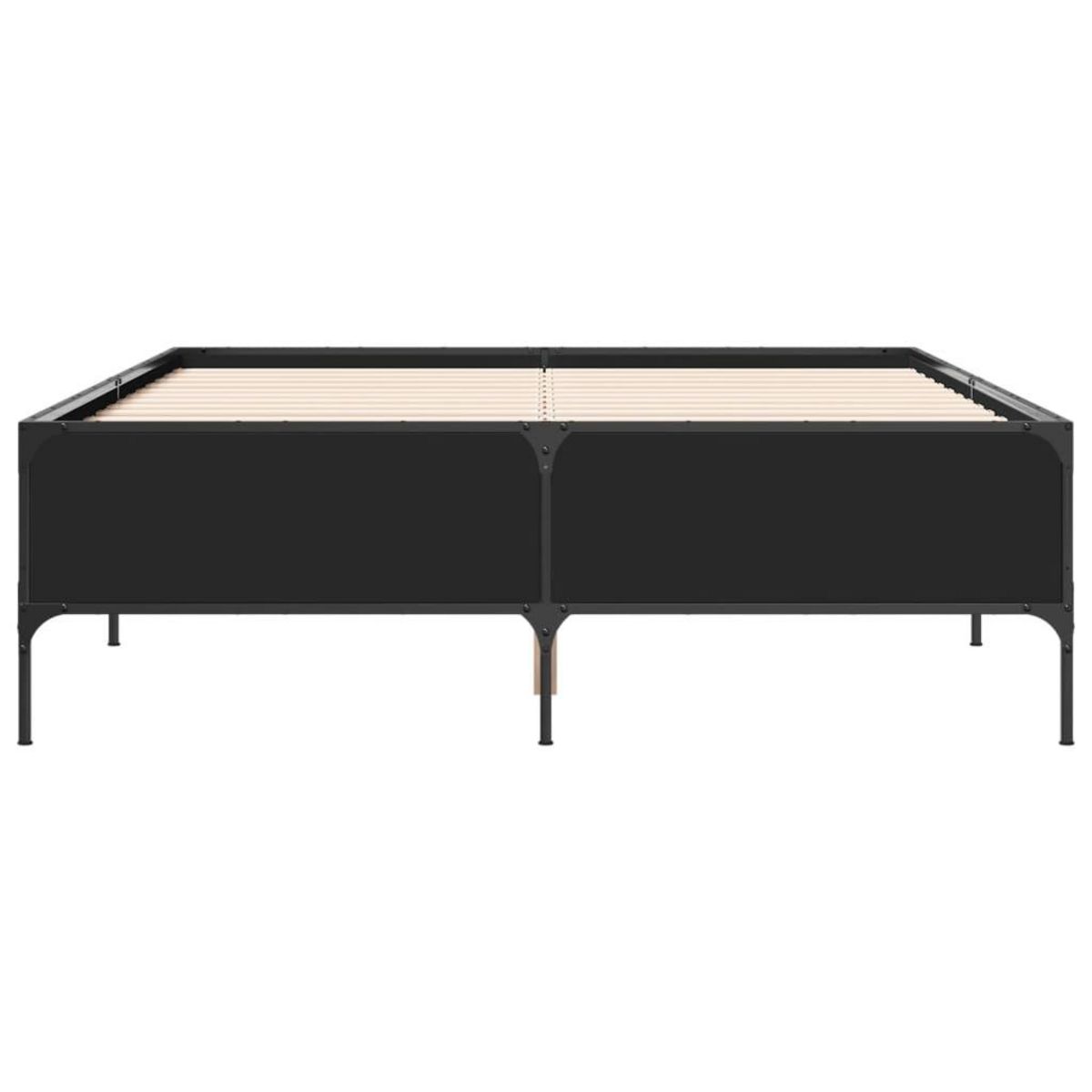 VIDAXL Cadre de lit sans matelas noir 140x200 cm