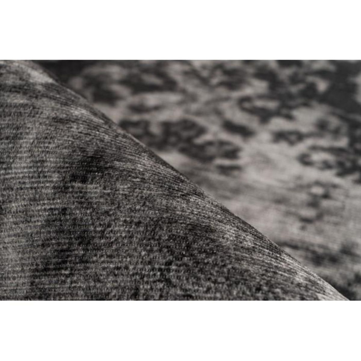 Paris Prix Tapis Rétro à Poils Courts  Vintage  Gris