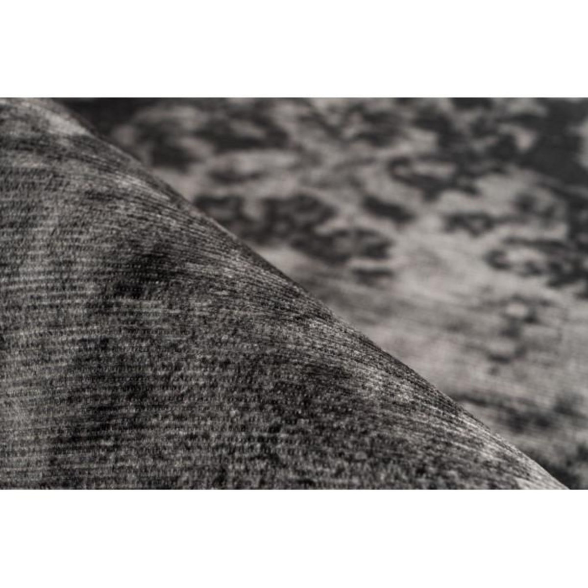 Paris Prix Tapis Rétro à Poils Courts  Vintage  Gris