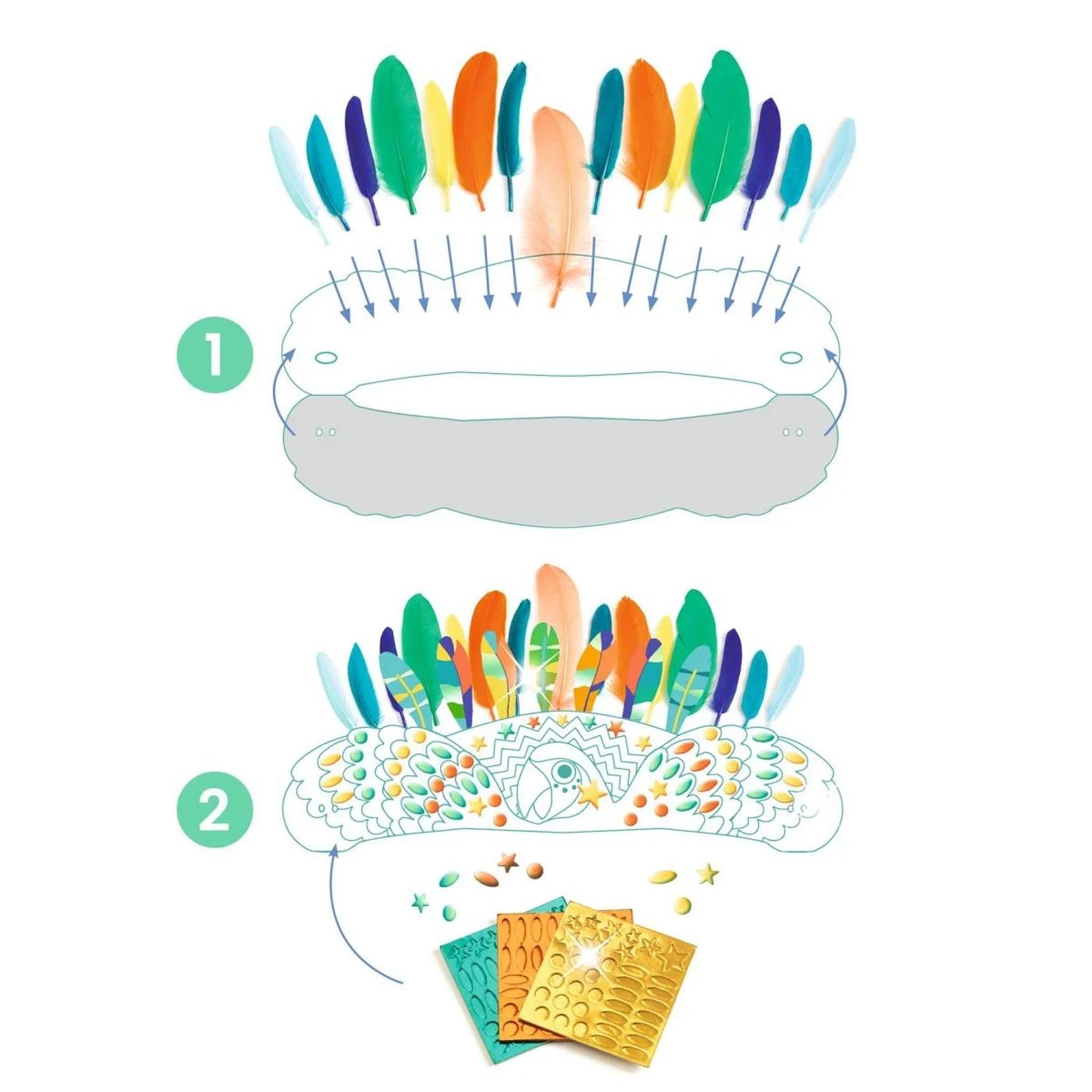Voir la diapositive 3 : Djeco Coiffe à créer Rio - Do it Yourself