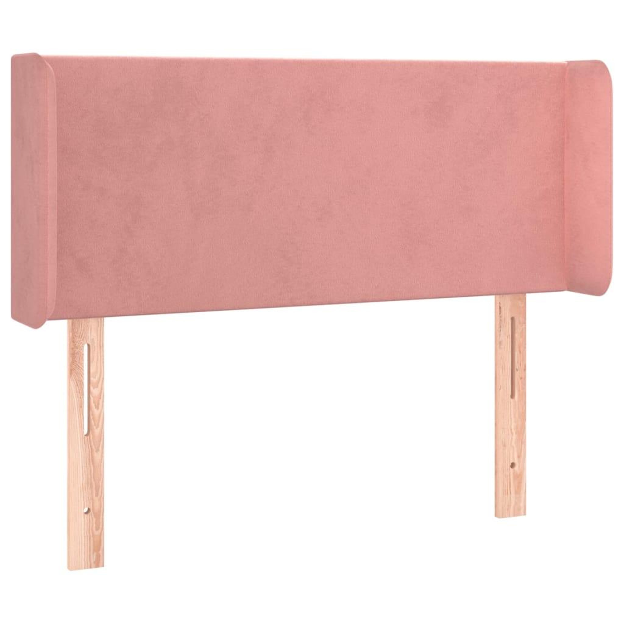 Voir la diapositive 2 : VIDAXL Tete de lit avec oreilles Rose 103x16x78/88 cm Velours