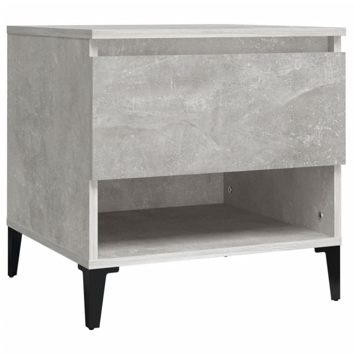 VIDAXL Table d'appoint Gris beton 50x46x50 cm Bois d'ingenierie