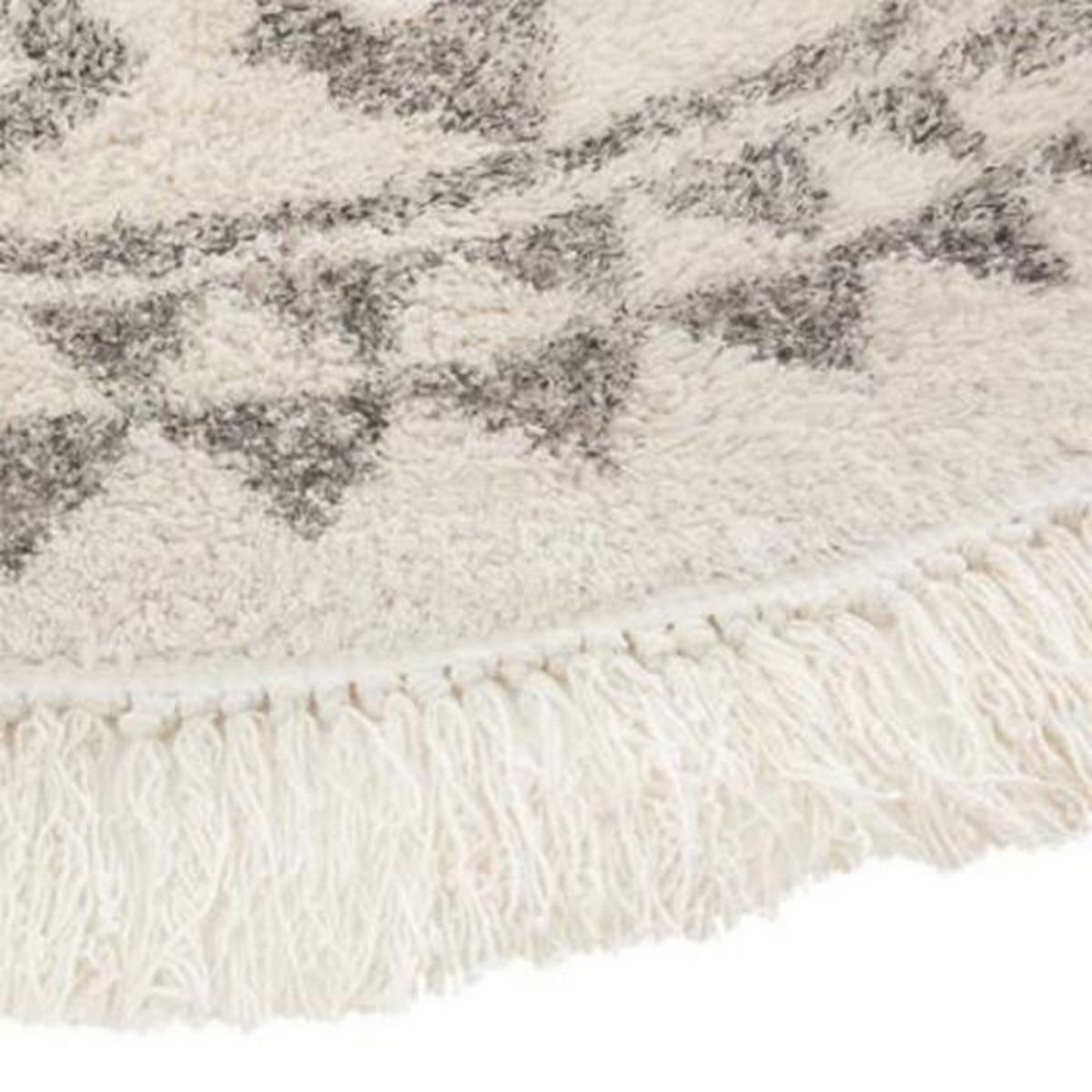ATMOSPHERA Tapis Rond  Etnik  120cm Blanc & Noir