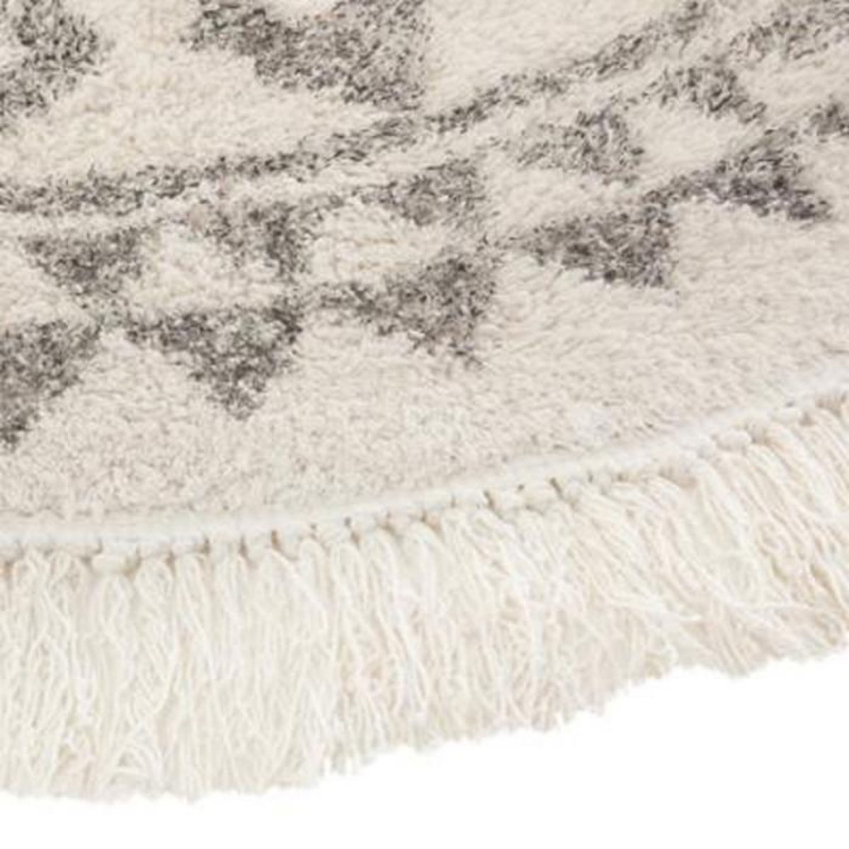 ATMOSPHERA Tapis Rond  Etnik  120cm Blanc & Noir