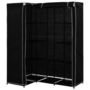 Voir la diapositive 2 : VIDAXL Garde-robe d'angle Noir 130x87x169 cm