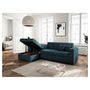 Voir la diapositive 8 : Canapé d'angle gauche convertible  4 places avec coffre tissu CARIBEA