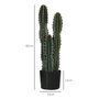 Voir la diapositive 3 : OUTSUNNY Cactus artificiel grand réalisme 3 pieds dim. Ø 17 x 60H cm pot inclus vert