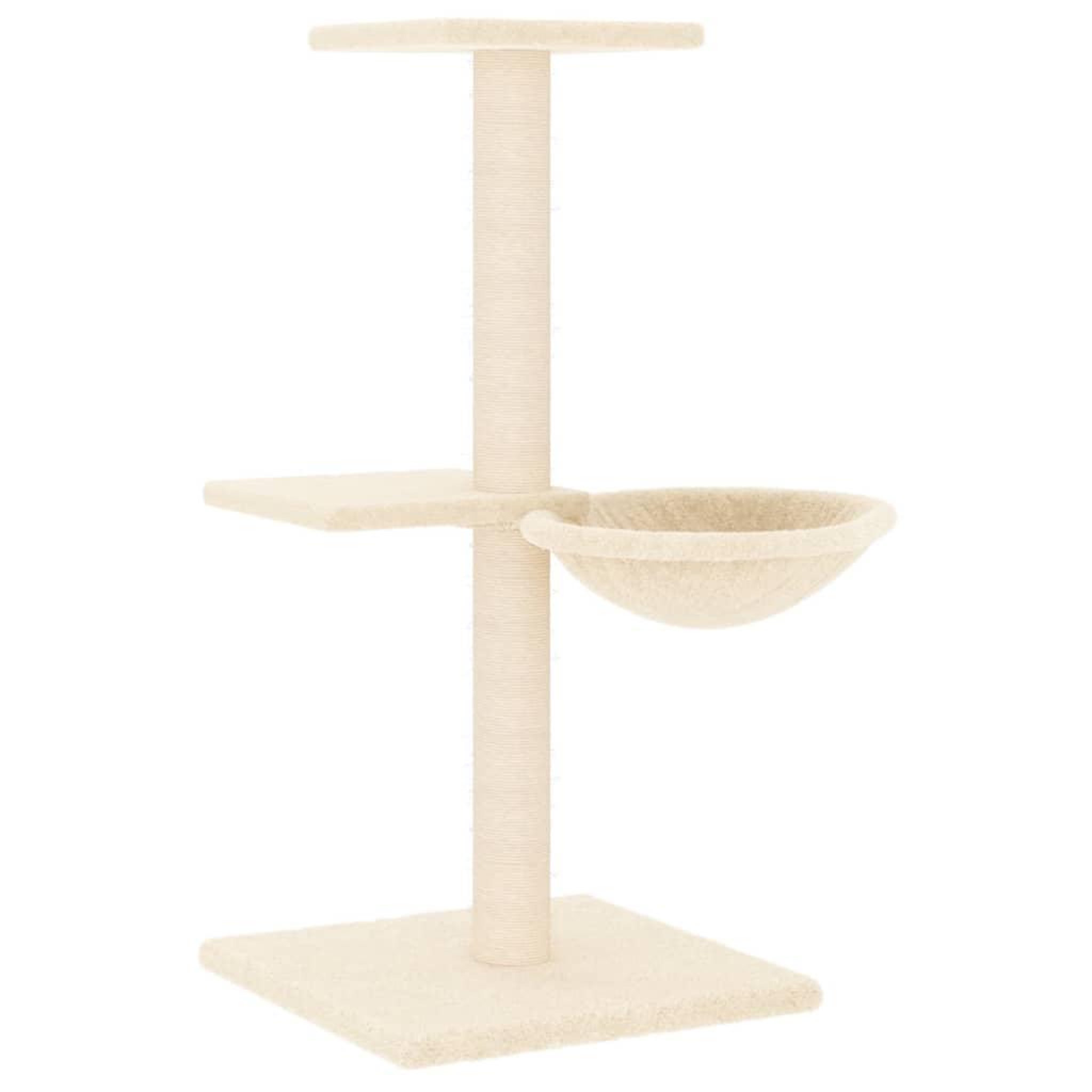 Voir la diapositive 2 : VIDAXL Arbre a chat avec griffoirs en sisal creme 72 cm