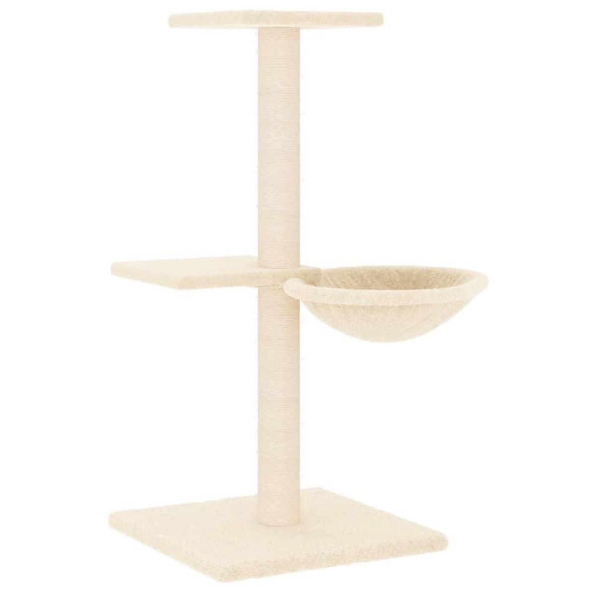 VIDAXL Arbre a chat avec griffoirs en sisal creme 72 cm