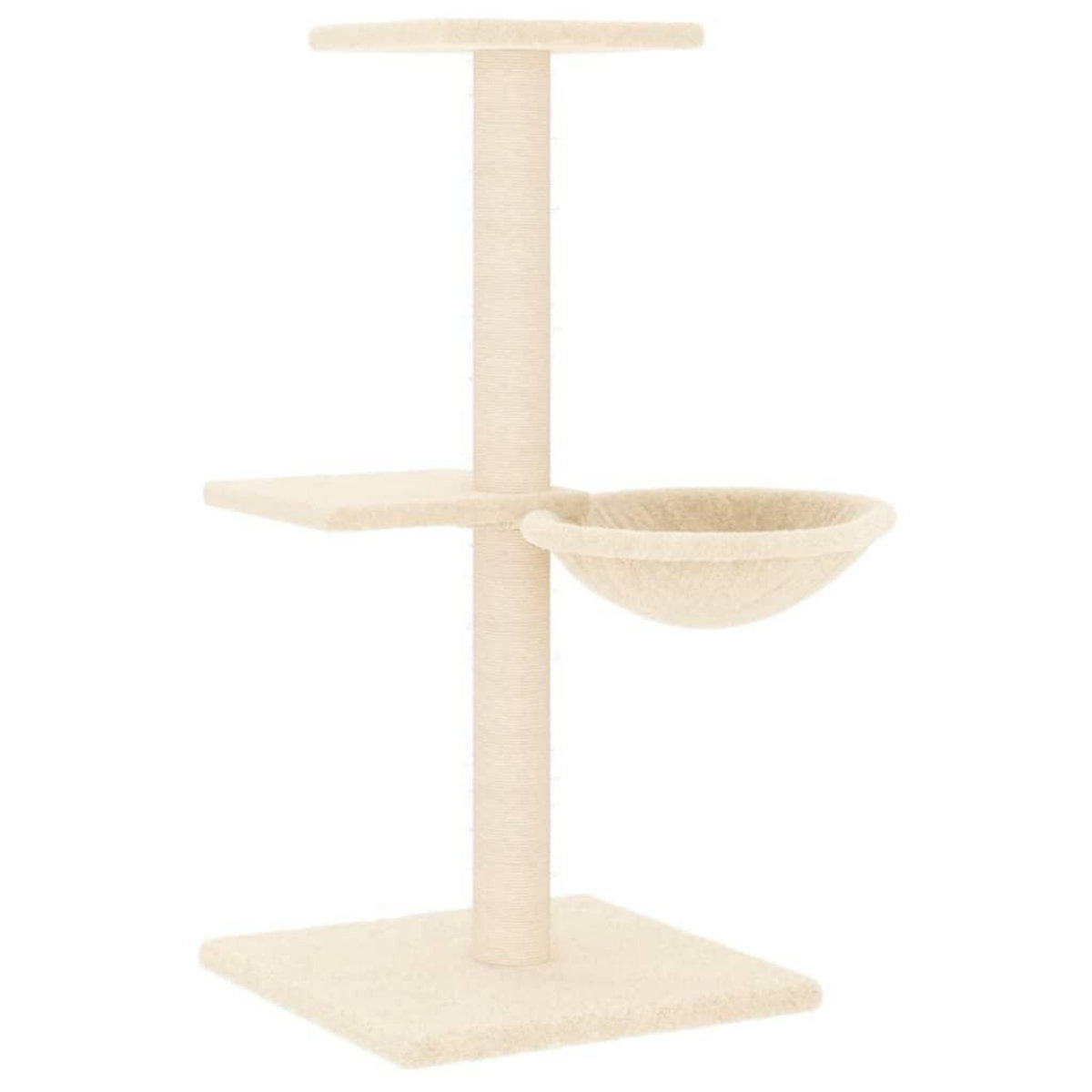 VIDAXL Arbre a chat avec griffoirs en sisal creme 72 cm