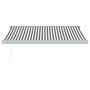 Voir la diapositive 3 : VIDAXL Auvent retractable anthracite et blanc 3,5x2,5m tissu/aluminium