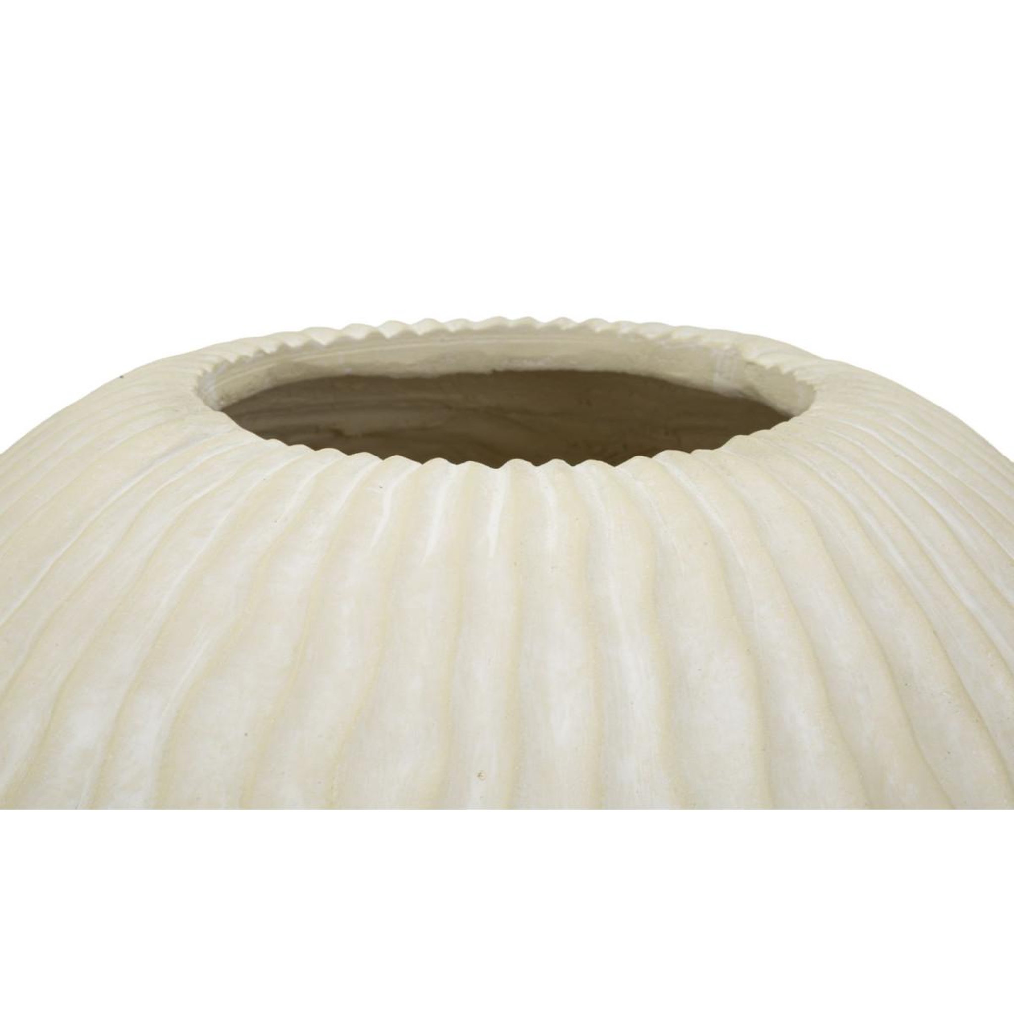 Voir la diapositive 3 : Paris Prix Vase design rainuré  icicle  38cm crème