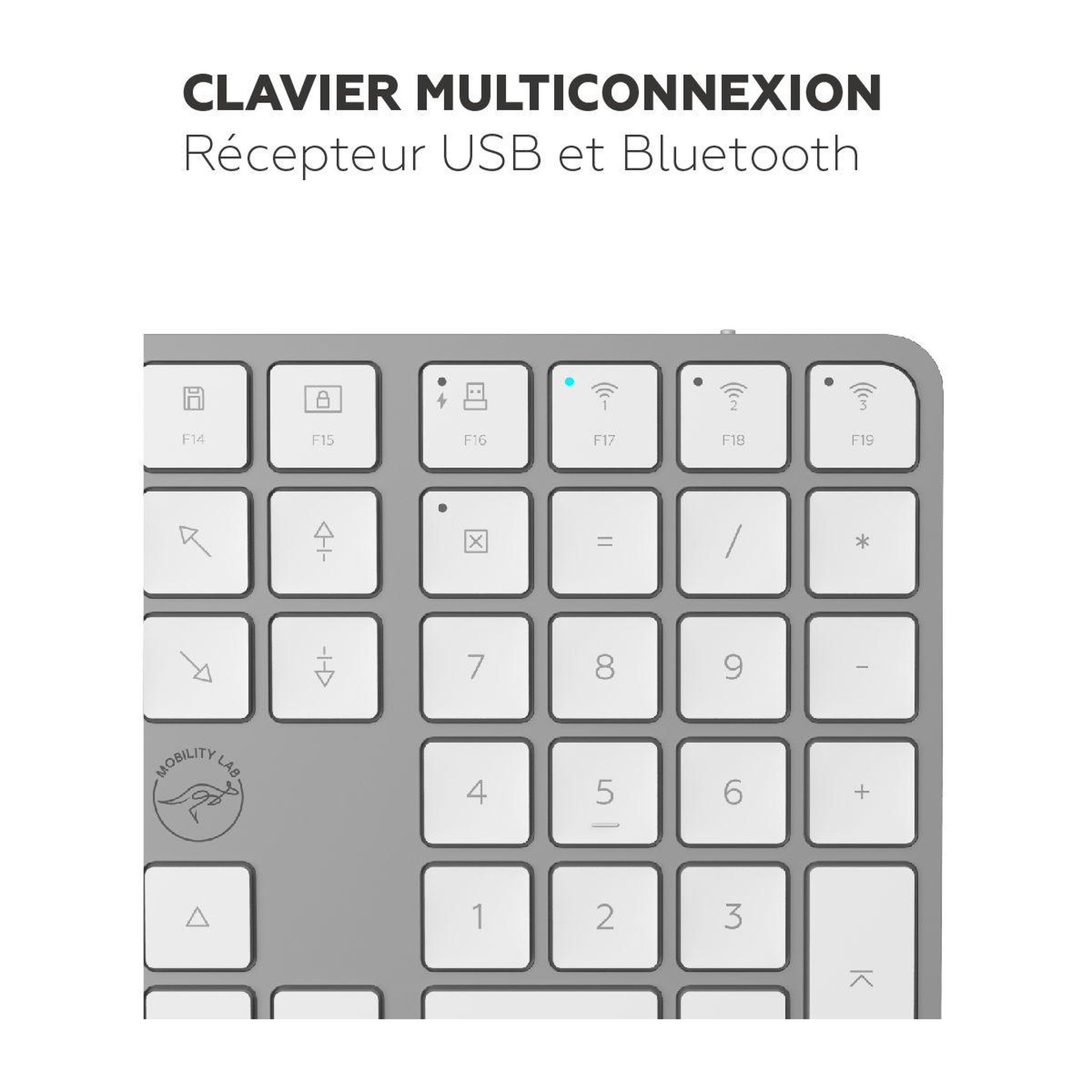 Voir la diapositive 3 : Mobility Lab Clavier sans fil kmp2000w