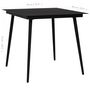 Voir la diapositive 4 : VIDAXL Table a dîner de jardin Noir 80x80x74 cm Acier et verre