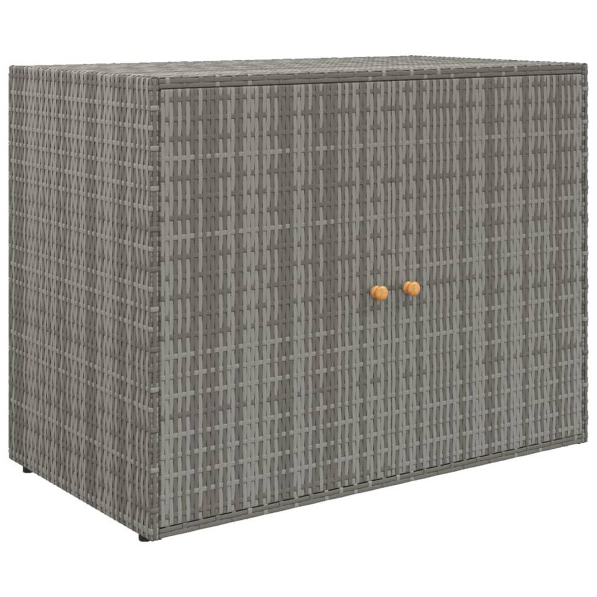 VIDAXL Armoire de rangement jardin Gris 100x55,5x80 cm Resine tressee