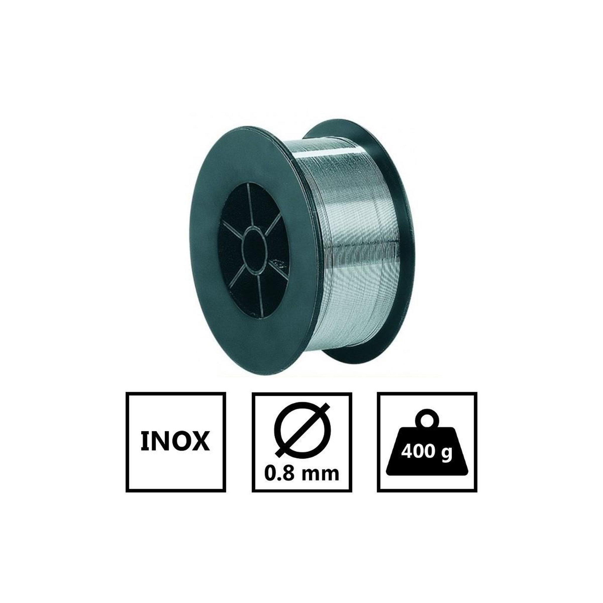 Voir la diapositive 2 : INE Fil à souder INOX 0.8mm Bobine de 400g Qualité 308 LSI INE