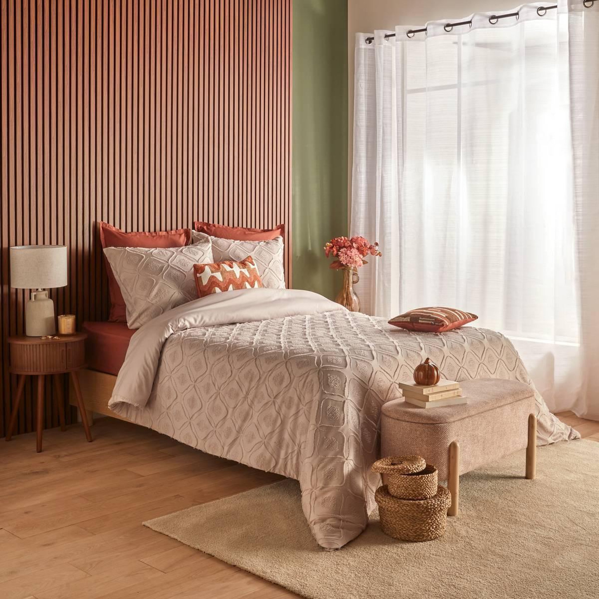 ATMOSPHERA Parure de lit 3 pièces  amy  240x220cm beige lin