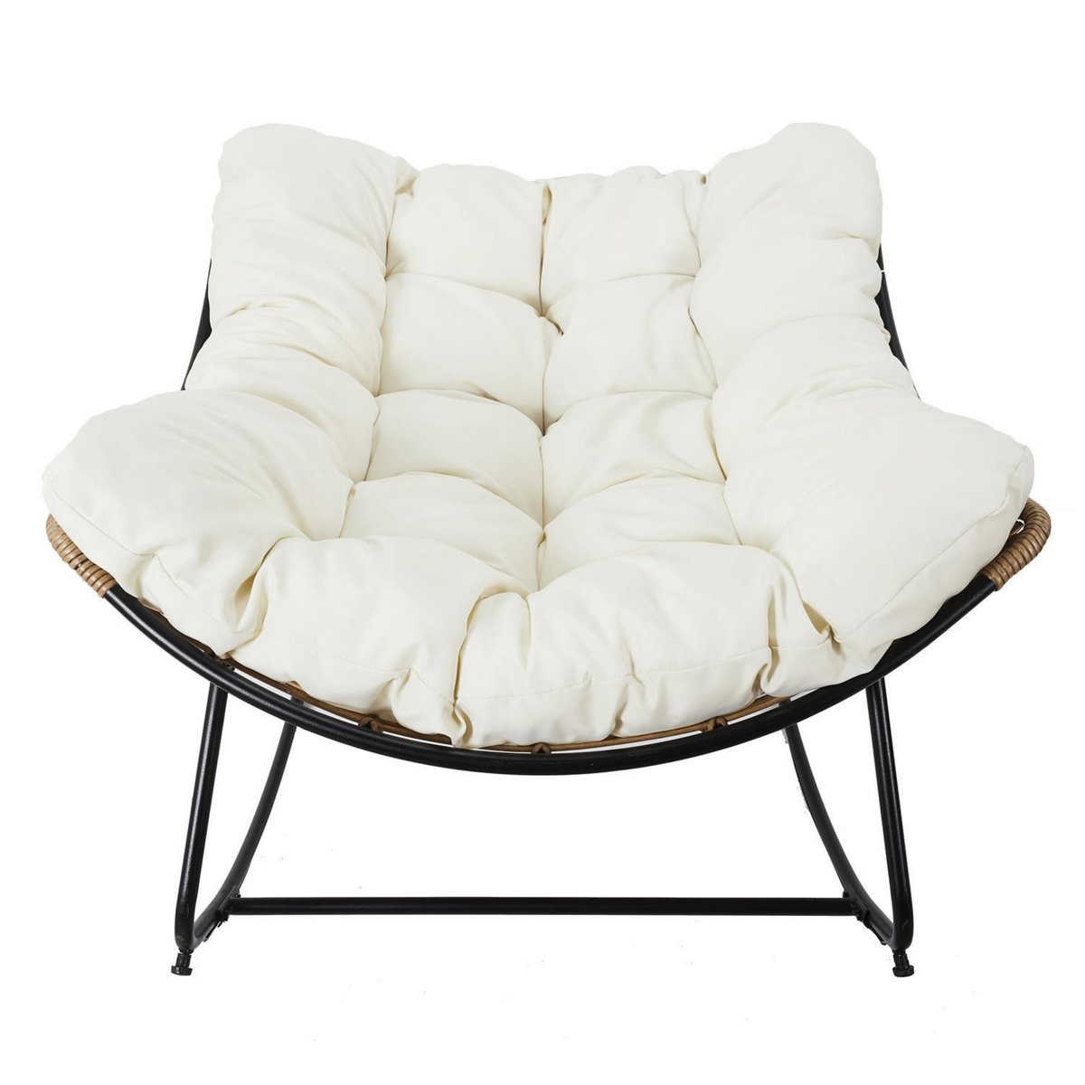 The Home Deco Factory Fauteuil à bascule rembourré Asgar