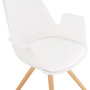 Voir la diapositive 6 : Paris Prix Chaise Design avec Accoudoirs  Zayven  82cm Blanc & Naturel