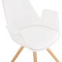 Voir la diapositive 6 : Paris Prix Chaise Design avec Accoudoirs  Zayven  82cm Blanc & Naturel