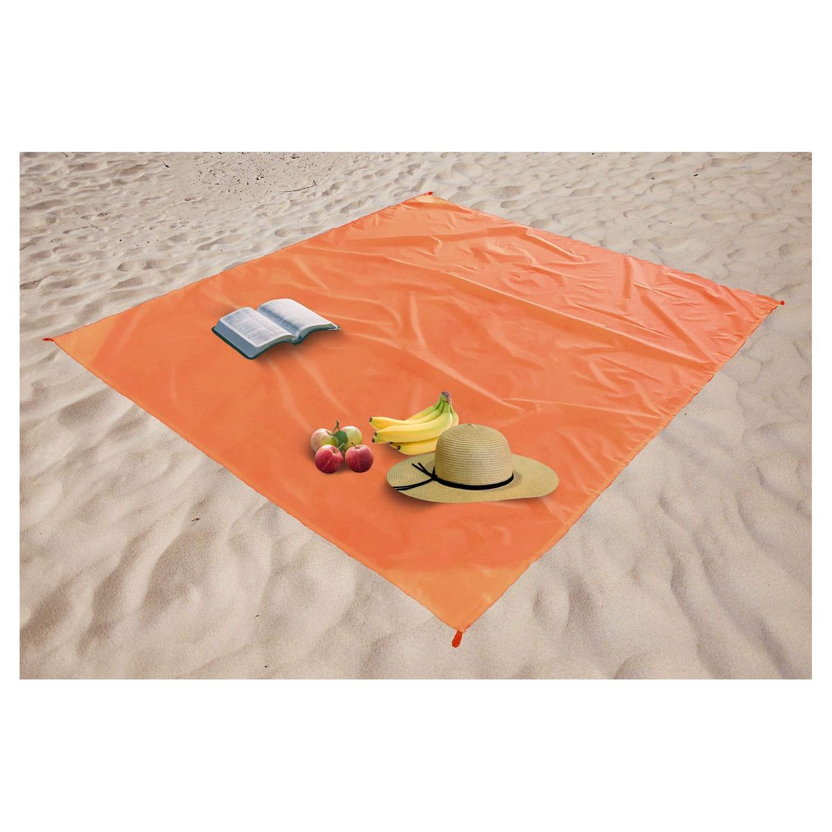 Tapis de plage uni en polyester 
