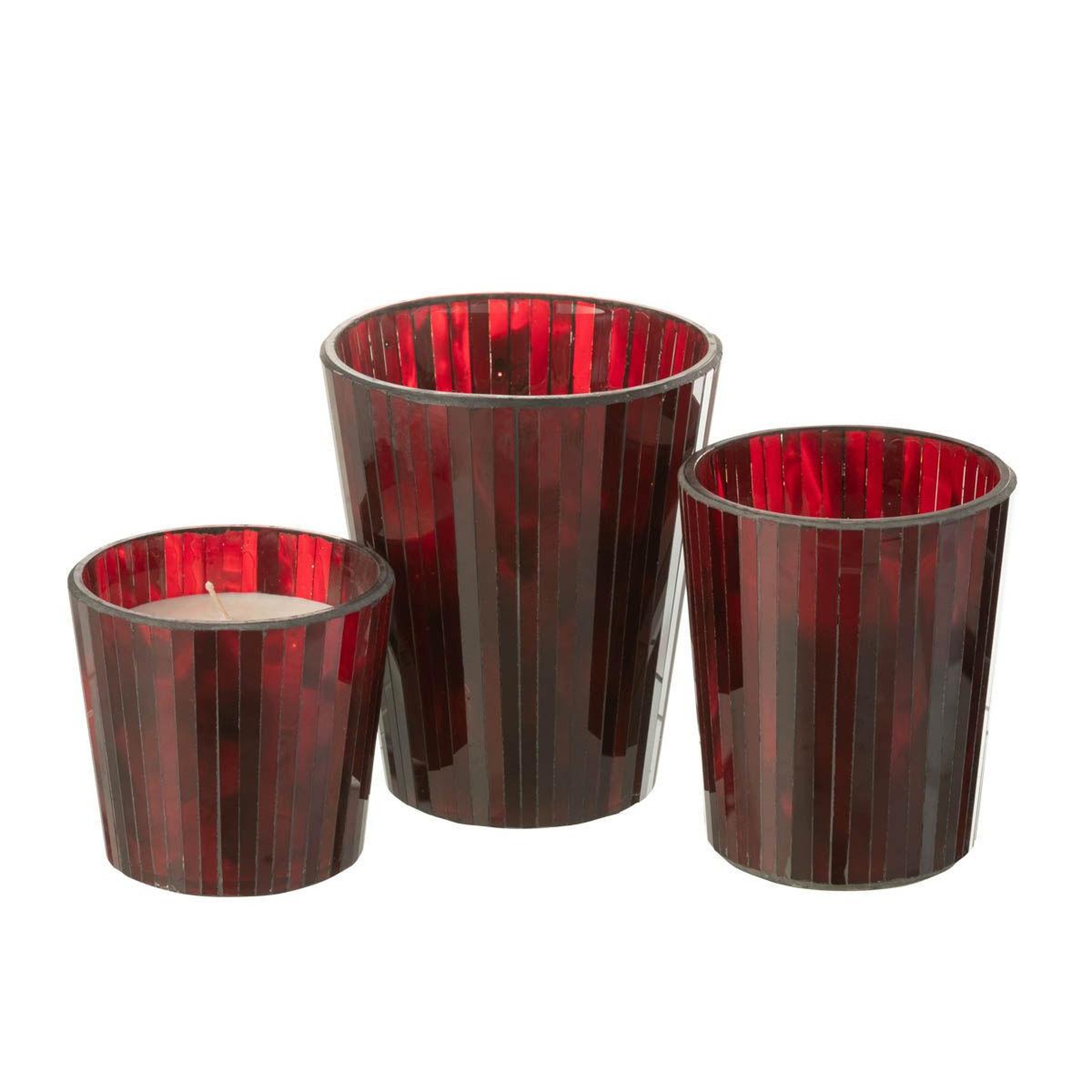 Voir la diapositive 5 : J-LINE Bougie parfumée  noa  18cm ruby red