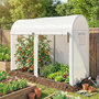 Voir la diapositive 6 : OUTSUNNY Serre de Jardin serre à tomates dim. 3 x 1 x 2 m 2 portes 4 fenêtres acier PE haute densité blanc
